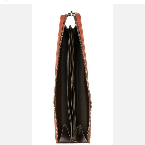 Auth Salvatore Ferragamo Leather Zip Wallet Pouch 6.5" H x 10" W, Italy  NIB - Picture 7 of 7